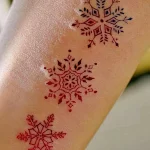 Фото тату снежинка 30,11,2021 - №0130 - snowflake tattoo - tatufoto.com