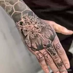 Фото тату снежинка 30,11,2021 - №0139 - snowflake tattoo - tatufoto.com