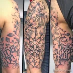 Фото тату снежинка 30,11,2021 - №0141 - snowflake tattoo - tatufoto.com