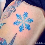 Фото тату снежинка 30,11,2021 - №0142 - snowflake tattoo - tatufoto.com