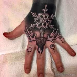 Фото тату снежинка 30,11,2021 - №0150 - snowflake tattoo - tatufoto.com