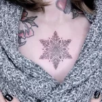 Фото тату снежинка 30,11,2021 - №0168 - snowflake tattoo - tatufoto.com