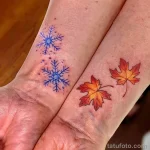 Фото тату снежинка 30,11,2021 - №0173 - snowflake tattoo - tatufoto.com