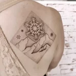 Фото тату снежинка 30,11,2021 - №0175 - snowflake tattoo - tatufoto.com