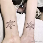 Фото тату снежинка 30,11,2021 - №0177 - snowflake tattoo - tatufoto.com