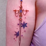 Фото тату снежинка 30,11,2021 - №0183 - snowflake tattoo - tatufoto.com