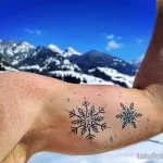 Фото тату снежинка 30,11,2021 - №0194 - snowflake tattoo - tatufoto.com