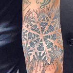 Фото тату снежинка 30,11,2021 - №0195 - snowflake tattoo - tatufoto.com