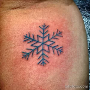 Фото тату снежинка 30,11,2021 - №0221 - snowflake tattoo - tatufoto.com