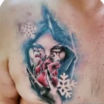 Фото тату снежинка 30,11,2021 - №0233 - snowflake tattoo - tatufoto.com