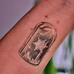 Фото тату снежинка 30,11,2021 - №0237 - snowflake tattoo - tatufoto.com
