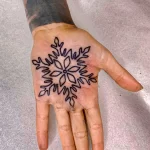 Фото тату снежинка 30,11,2021 - №0244 - snowflake tattoo - tatufoto.com