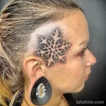 Фото тату снежинка 30,11,2021 - №0248 - snowflake tattoo - tatufoto.com