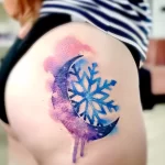 Фото тату снежинка 30,11,2021 - №0249 - snowflake tattoo - tatufoto.com