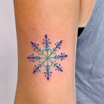 Фото тату снежинка 30,11,2021 - №0257 - snowflake tattoo - tatufoto.com
