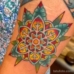 Фото тату снежинка 30,11,2021 - №0270 - snowflake tattoo - tatufoto.com