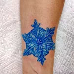 Фото тату снежинка 30,11,2021 - №0274 - snowflake tattoo - tatufoto.com