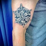 Фото тату снежинка 30,11,2021 - №0287 - snowflake tattoo - tatufoto.com