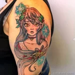 Фото тату снежинка 30,11,2021 - №0312 - snowflake tattoo - tatufoto.com