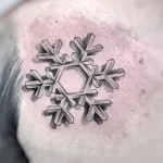 Фото тату снежинка 30,11,2021 - №0337 - snowflake tattoo - tatufoto.com