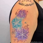 Фото тату снежинка 30,11,2021 - №0344 - snowflake tattoo - tatufoto.com