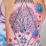 Фото тату снежинка 30,11,2021 - №0349 - snowflake tattoo - tatufoto.com