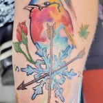 Фото тату снежинка 30,11,2021 - №0361 - snowflake tattoo - tatufoto.com