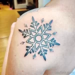 Фото тату снежинка 30,11,2021 - №0381 - snowflake tattoo - tatufoto.com