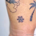 Фото тату снежинка 30,11,2021 - №0386 - snowflake tattoo - tatufoto.com
