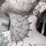 Фото тату снежинка 30,11,2021 - №0387 - snowflake tattoo - tatufoto.com