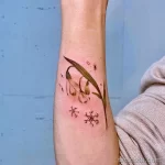 Фото тату снежинка 30,11,2021 - №0396 - snowflake tattoo - tatufoto.com