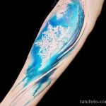 Фото тату снежинка 30,11,2021 - №0401 - snowflake tattoo - tatufoto.com