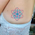 Фото тату снежинка 30,11,2021 - №0410 - snowflake tattoo - tatufoto.com