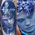 Фото тату снежинка 30,11,2021 - №0415 - snowflake tattoo - tatufoto.com
