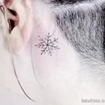 Фото тату снежинка 30,11,2021 - №0418 - snowflake tattoo - tatufoto.com