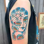 Фото тату снежинка 30,11,2021 - №0419 - snowflake tattoo - tatufoto.com