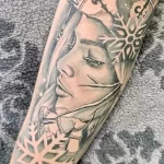Фото тату снежинка 30,11,2021 - №0420 - snowflake tattoo - tatufoto.com