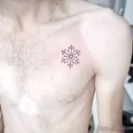 Фото тату снежинка 30,11,2021 - №0427 - snowflake tattoo - tatufoto.com