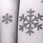 Фото тату снежинка 30,11,2021 - №0433 - snowflake tattoo - tatufoto.com
