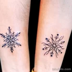 Фото тату снежинка 30,11,2021 - №0454 - snowflake tattoo - tatufoto.com