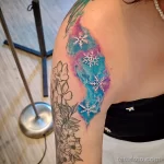 Фото тату снежинка 30,11,2021 - №0459 - snowflake tattoo - tatufoto.com
