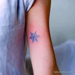 Фото тату снежинка 30,11,2021 - №0467 - snowflake tattoo - tatufoto.com