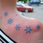 Фото тату снежинка 30,11,2021 - №0471 - snowflake tattoo - tatufoto.com