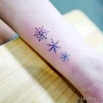 Фото тату снежинка 30,11,2021 - №0484 - snowflake tattoo - tatufoto.com