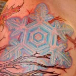 Фото тату снежинка 30,11,2021 - №0489 - snowflake tattoo - tatufoto.com