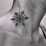 Фото тату снежинка 30,11,2021 - №0492 - snowflake tattoo - tatufoto.com