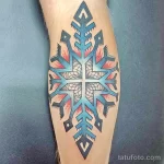 Фото тату снежинка 30,11,2021 - №0513 - snowflake tattoo - tatufoto.com