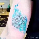 Фото тату снежинка 30,11,2021 - №0522 - snowflake tattoo - tatufoto.com