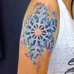 Фото тату снежинка 30,11,2021 - №0525 - snowflake tattoo - tatufoto.com