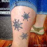 Фото тату снежинка 30,11,2021 - №0530 - snowflake tattoo - tatufoto.com